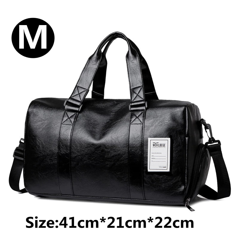 Leather Fitness Bag Travel