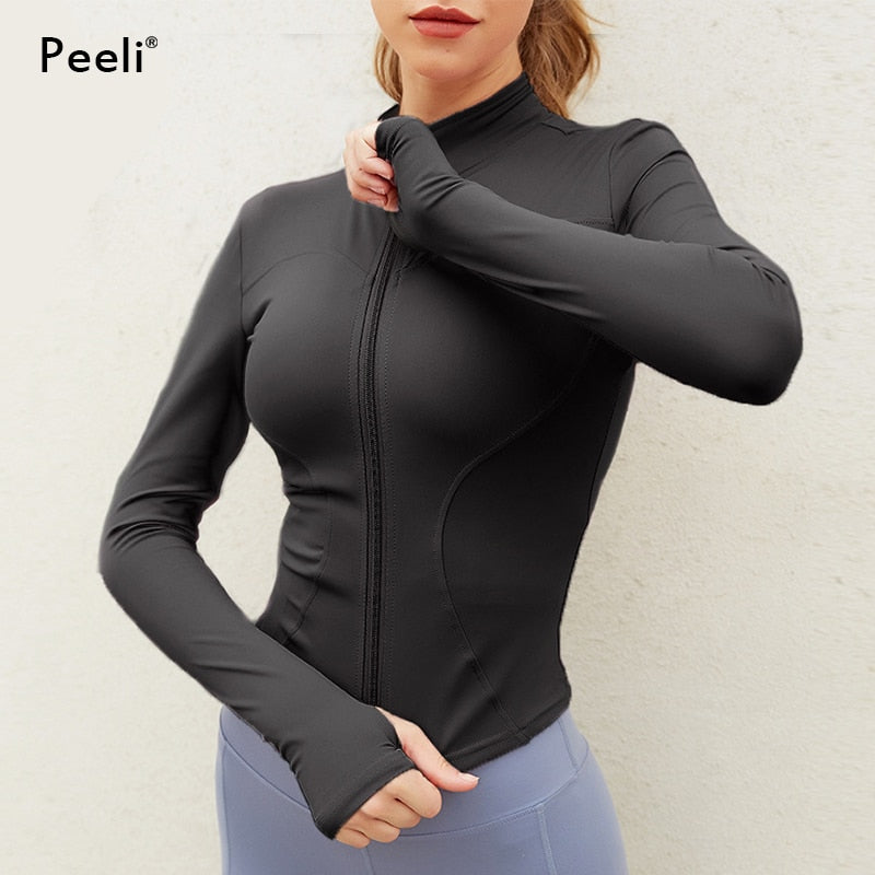 Women's Long Sleeve Zip-up Activewear Jacket