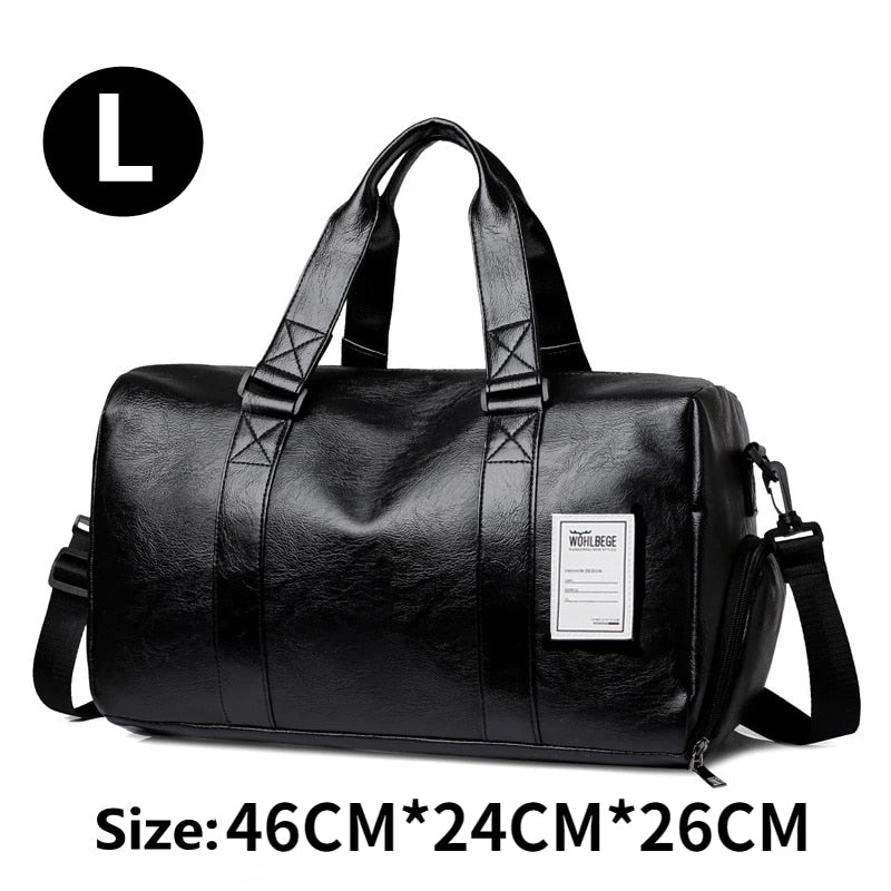 Leather Fitness Bag Travel