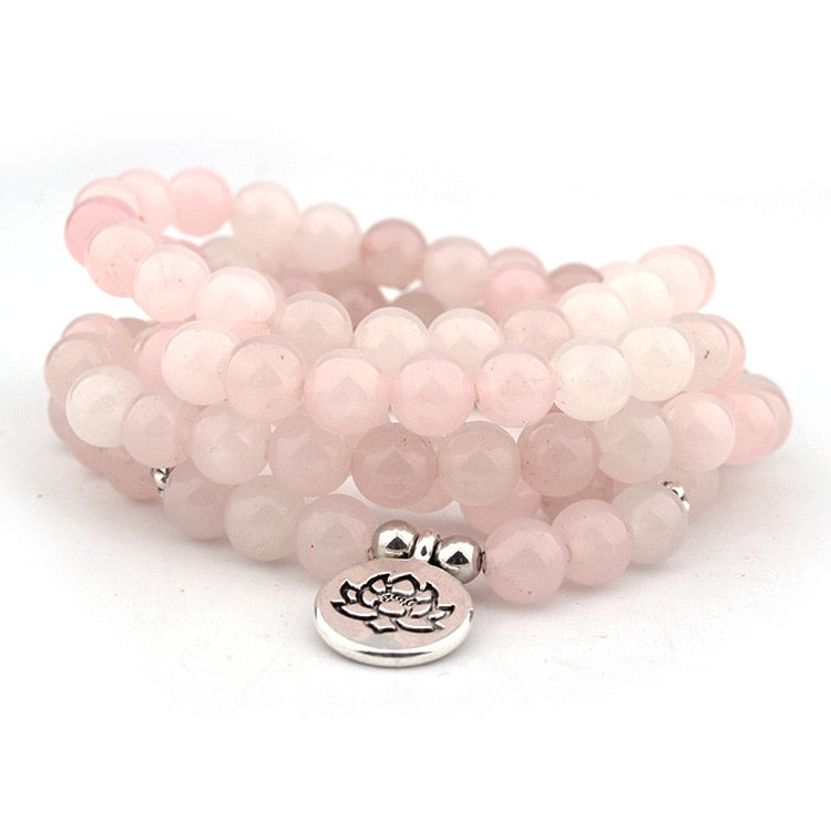 Lotus Design Stone Charm Bracelet