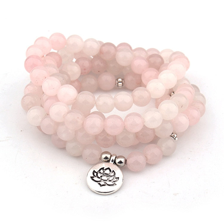 Lotus Design Stone Charm Bracelet