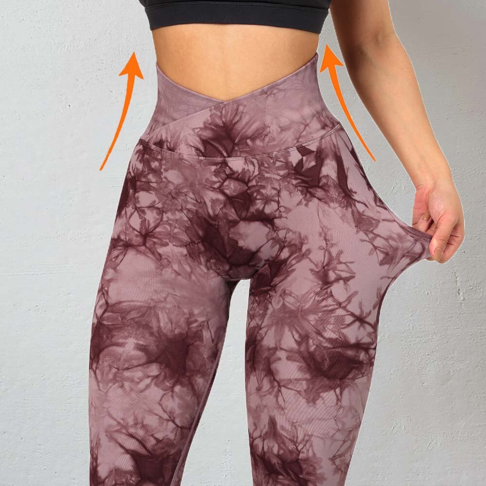 V-Waist Tie Dye Leggings