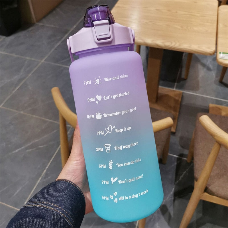 2 Liter Motivational Water Bottle