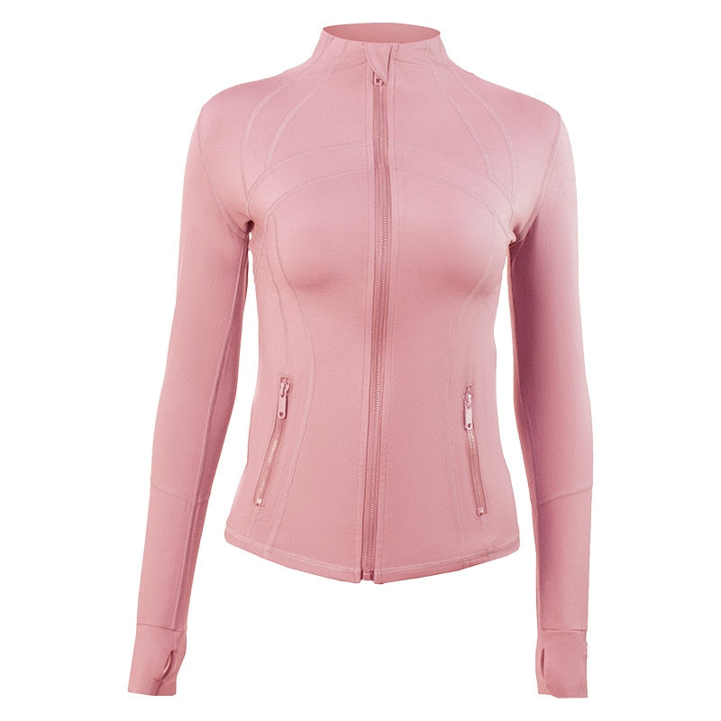 Women's Zip Up Crop Top Workout Jacket