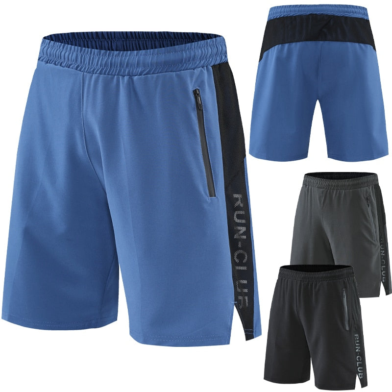 Men's Fitness Zipper Pockets Shorts