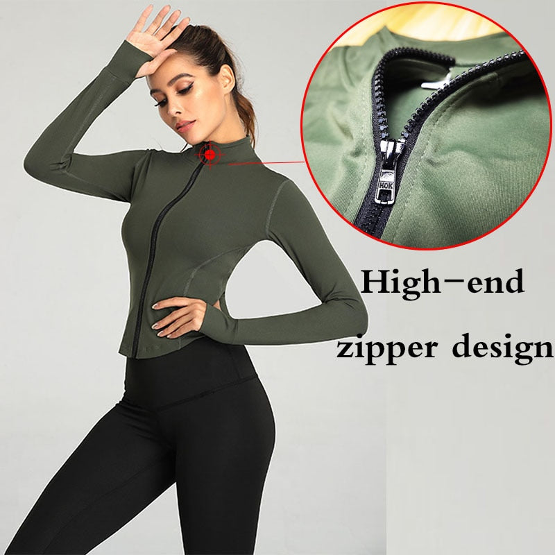 Zip-up Yoga Top Jacket