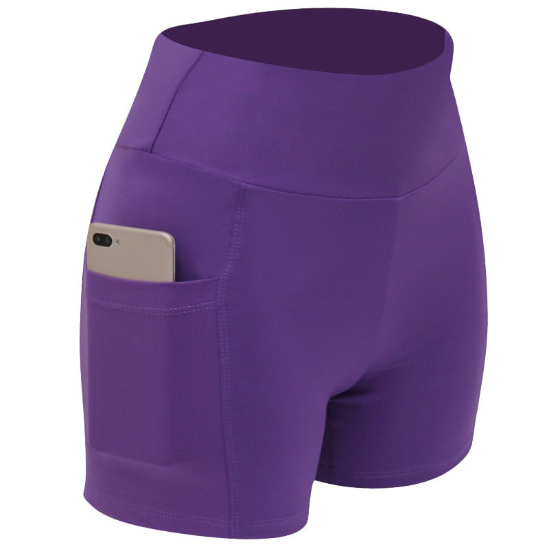 Womens Shorts, High Waist, With Pockets