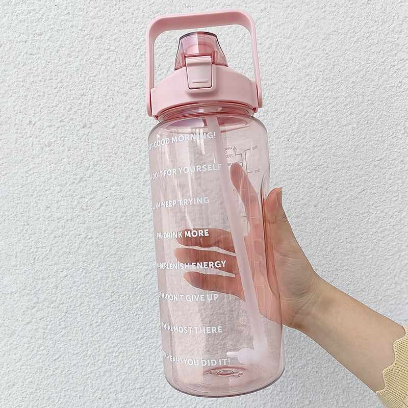 2 Liters Motivational Water Bottle