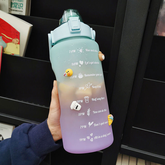 2 Liters Motivational Water Bottle