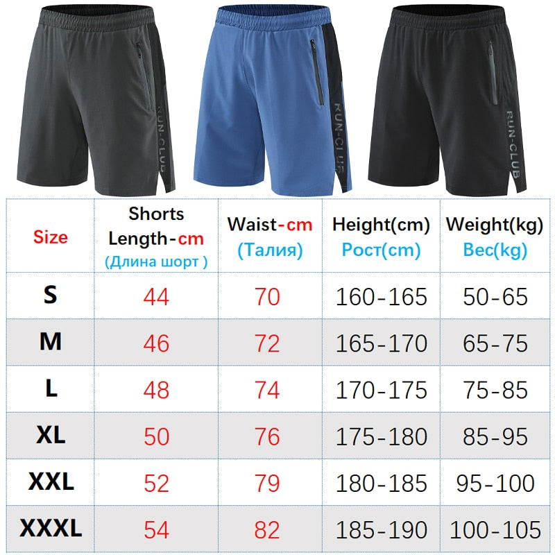 Men's Fitness Zipper Pockets Shorts