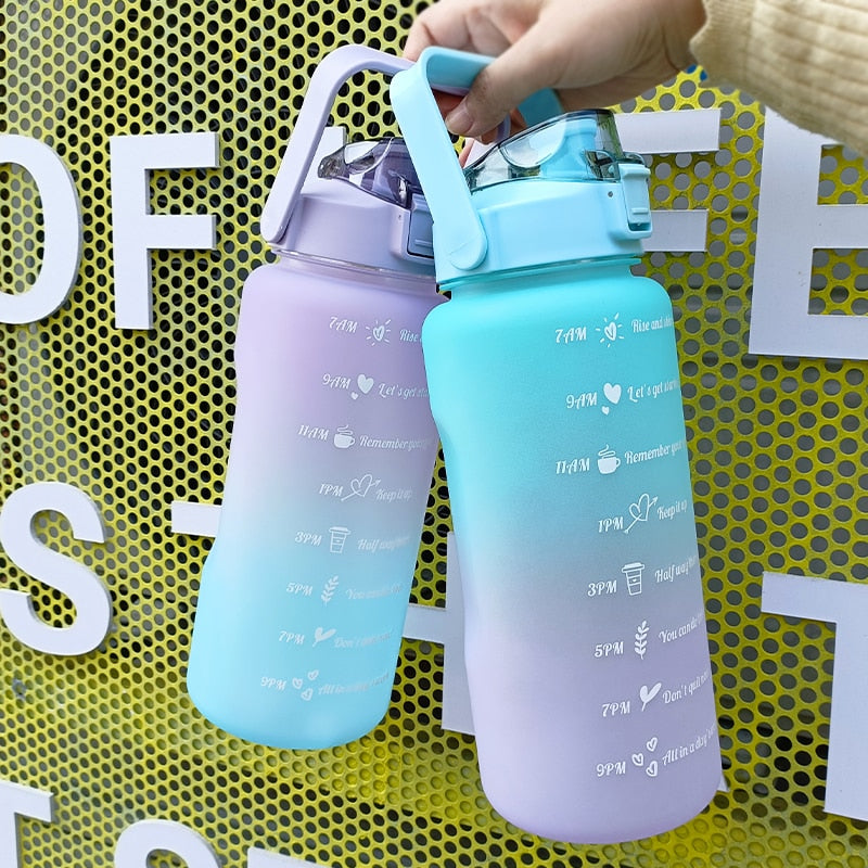 2 Liters Motivational Water Bottle