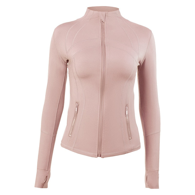 Women's Zip Up Crop Top Workout Jacket