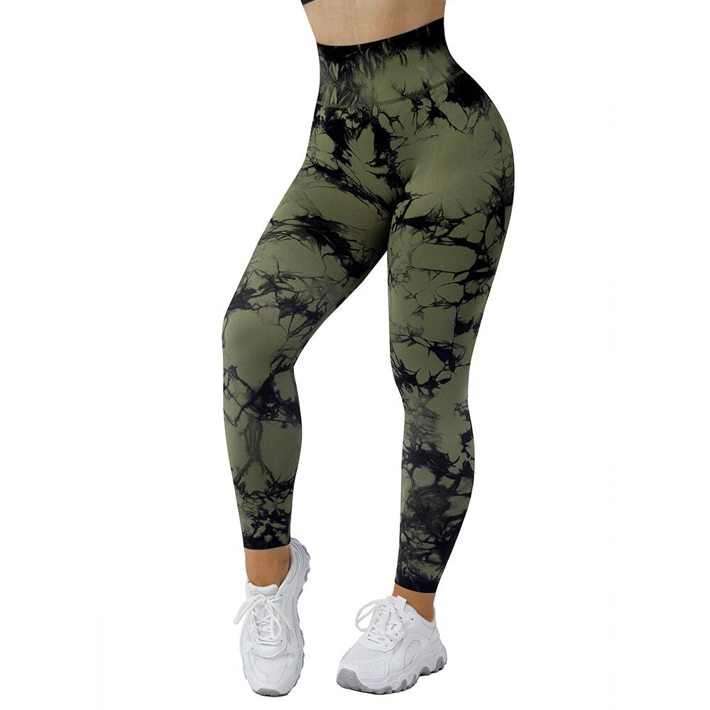 V-Waist Tie Dye Leggings