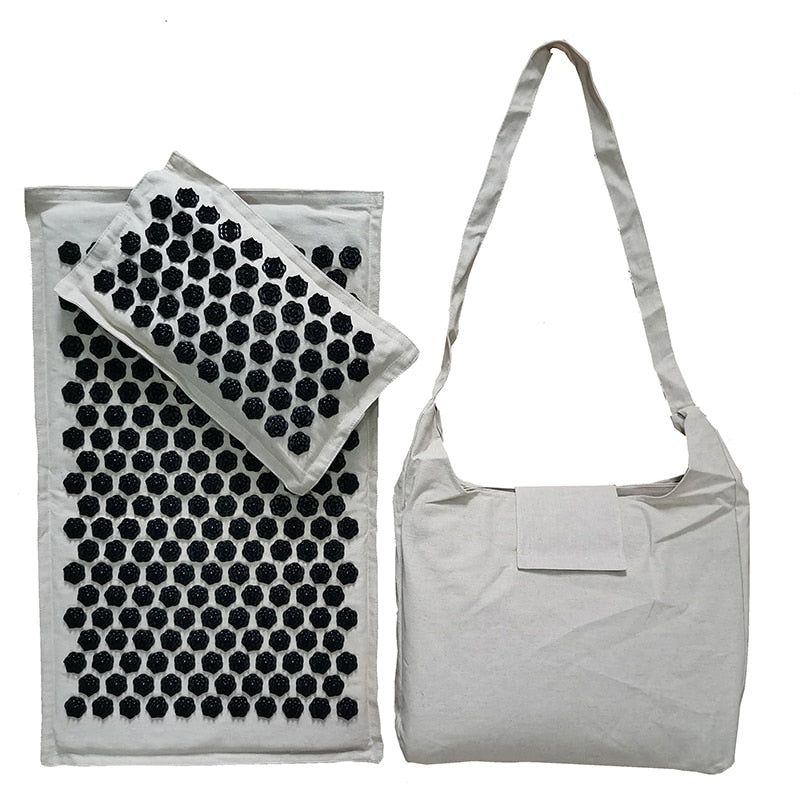 Acupressure Sport Pillow and Mat with Bag