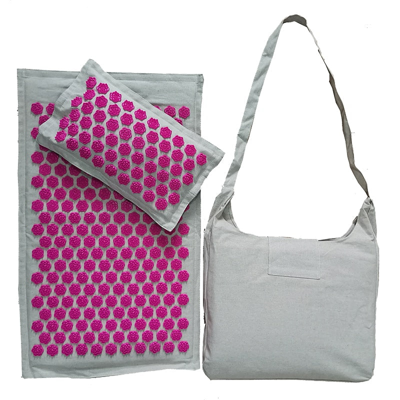 Acupressure Sport Pillow and Mat with Bag