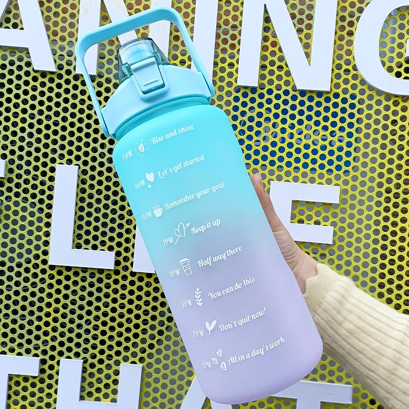 2 Liters Motivational Water Bottle