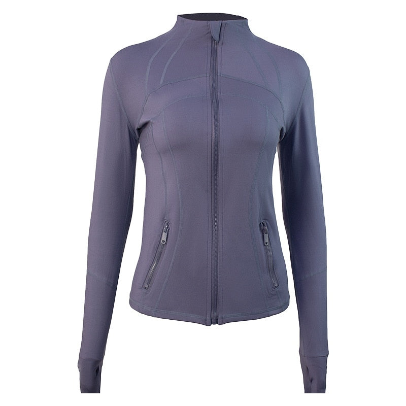 Women's Zip Up Crop Top Workout Jacket