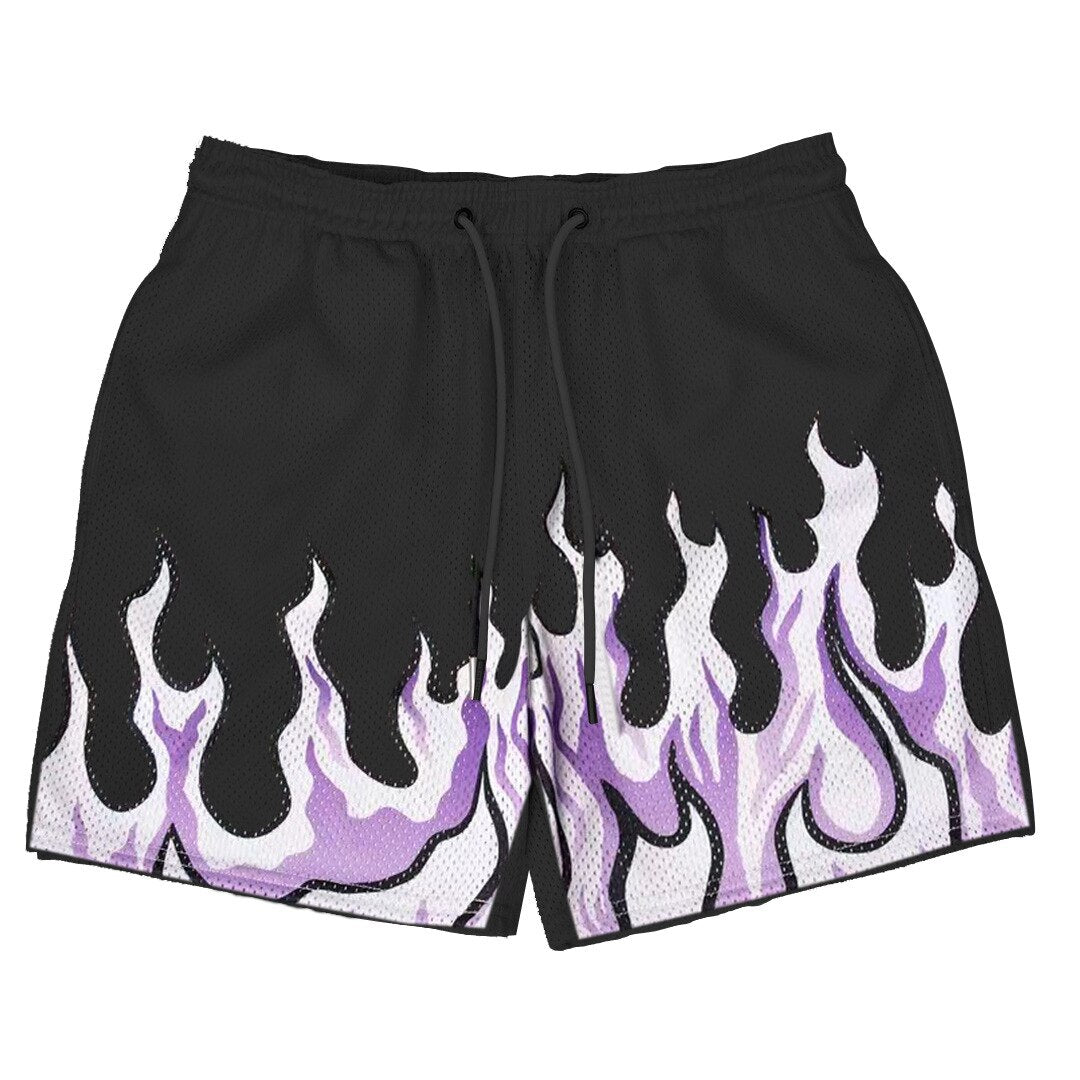 Flame Design Workout Shorts