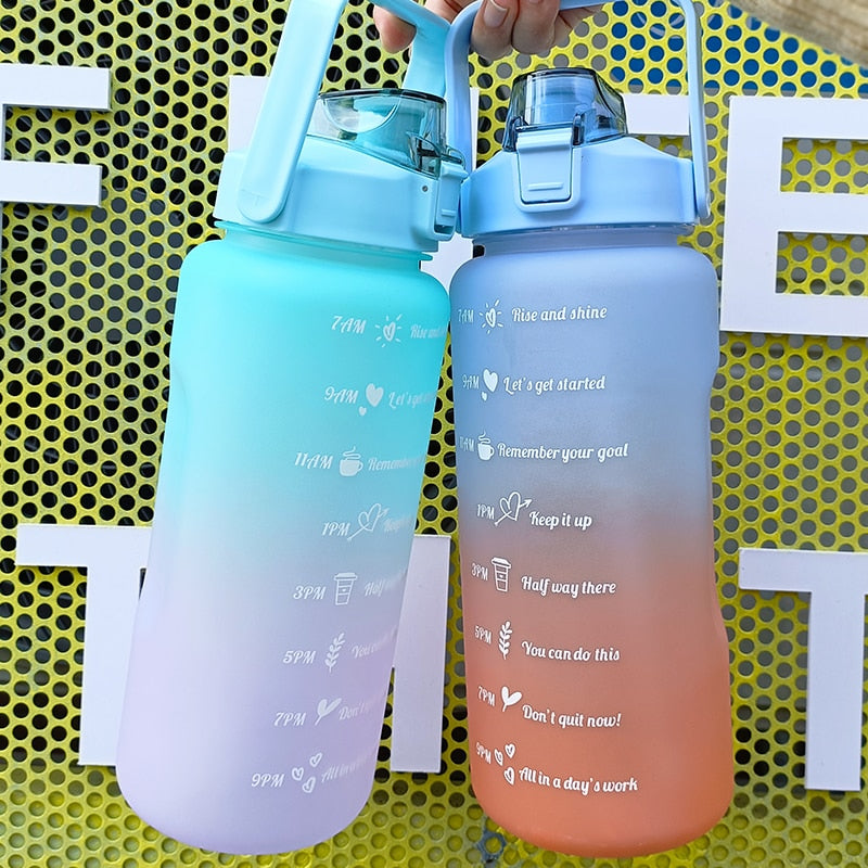 2 Liters Motivational Water Bottle