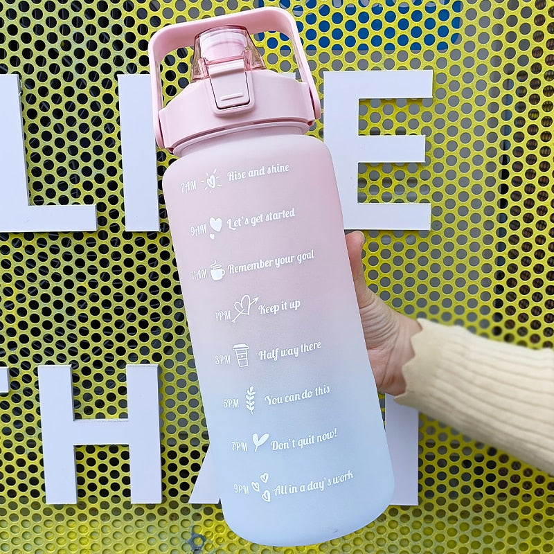 2 Liters Motivational Water Bottle