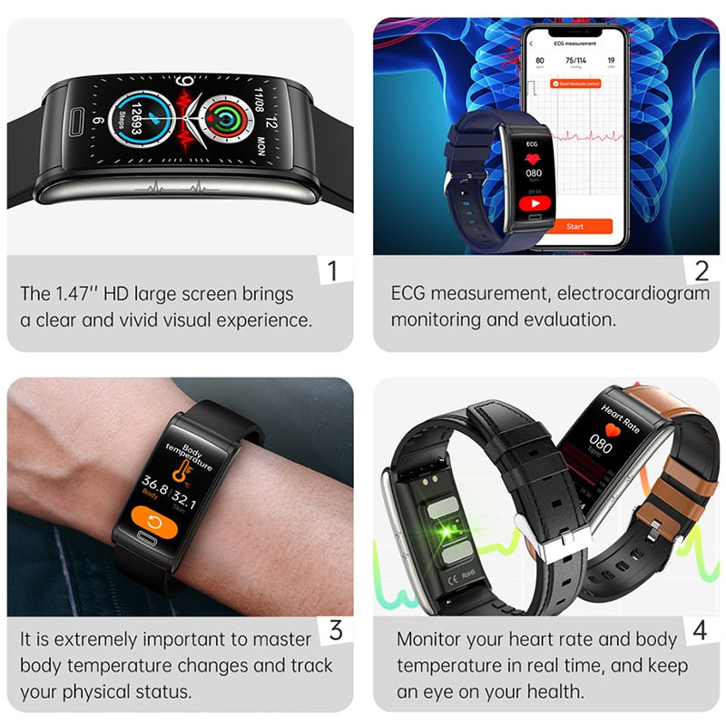 Waterproof Health Tracker Smartwatch,