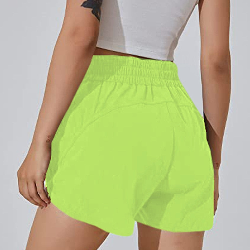 Women's Activewear Shorts with Zipper Pockets