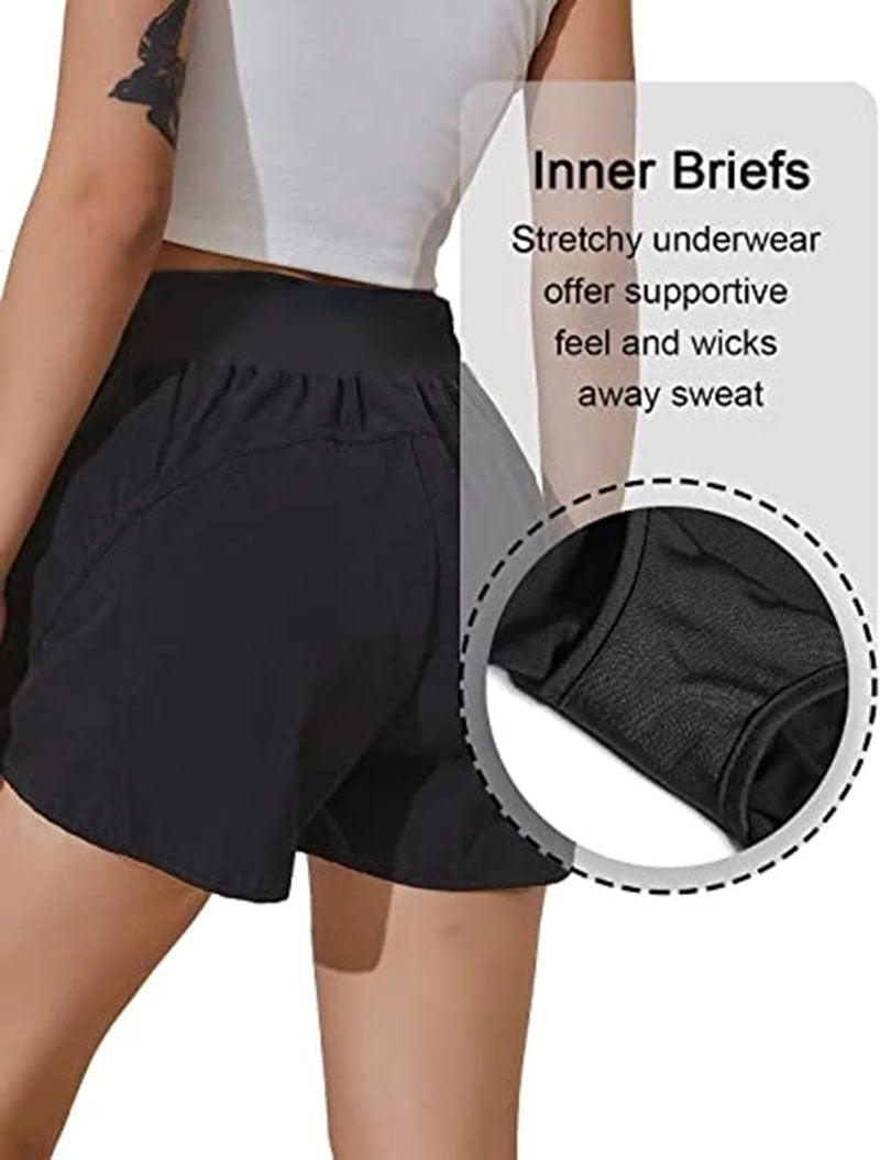 Women's Activewear Shorts with Zipper Pockets