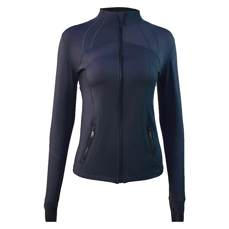 Women's Zip Up Crop Top Workout Jacket