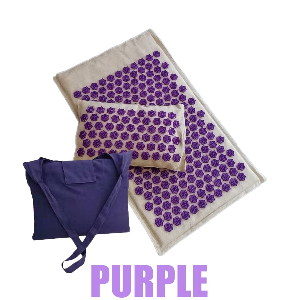 Acupressure Sport Pillow and Mat with Bag