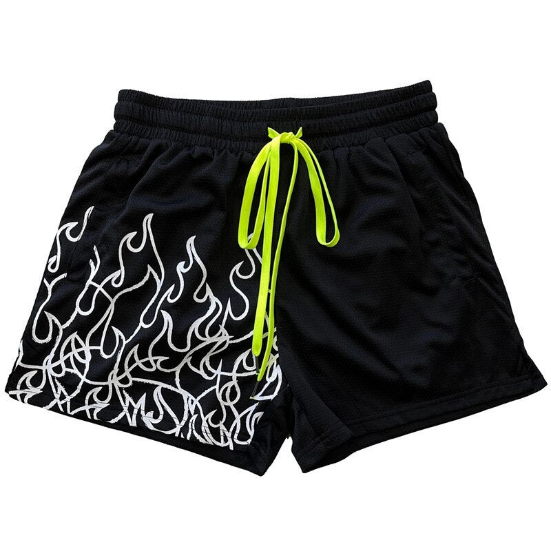 Flame Design Workout Shorts