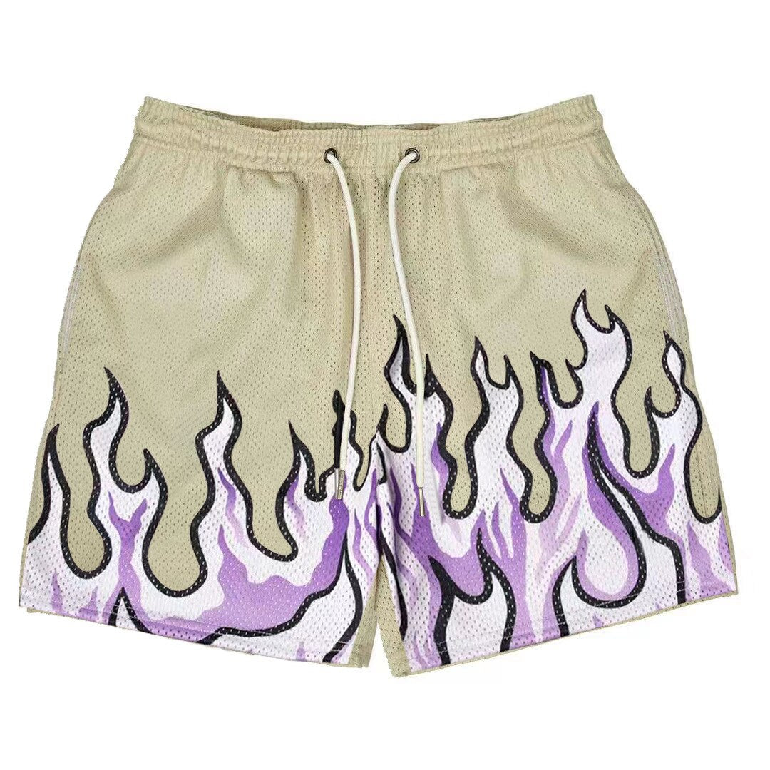 Flame Design Workout Shorts