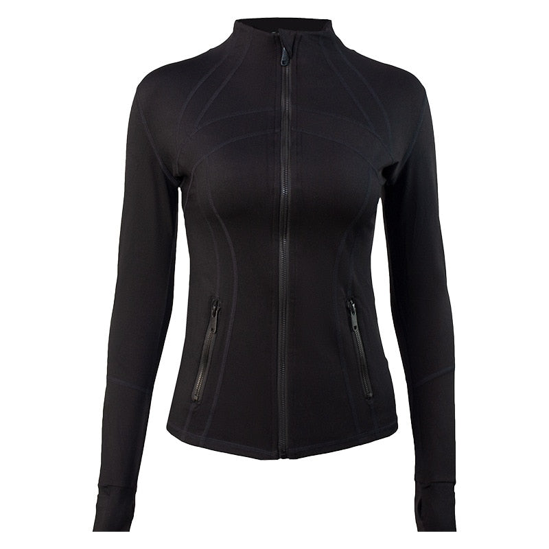 Women's Zip Up Crop Top Workout Jacket