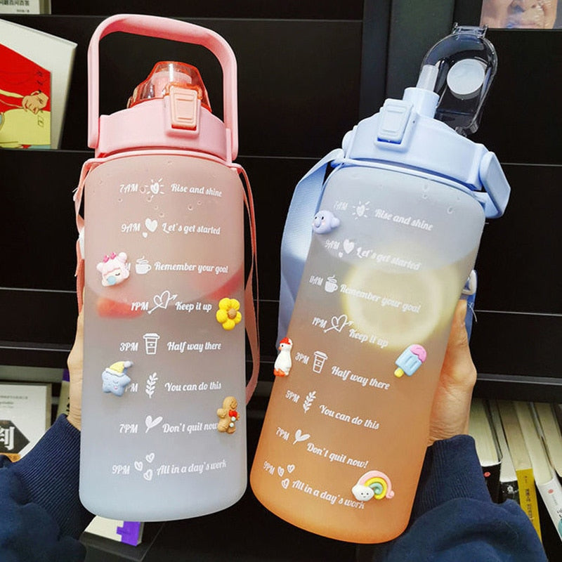 2 Liters Motivational Water Bottle