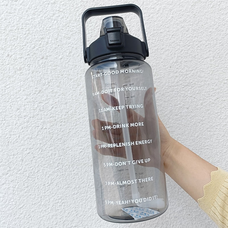 2 Liters Motivational Water Bottle