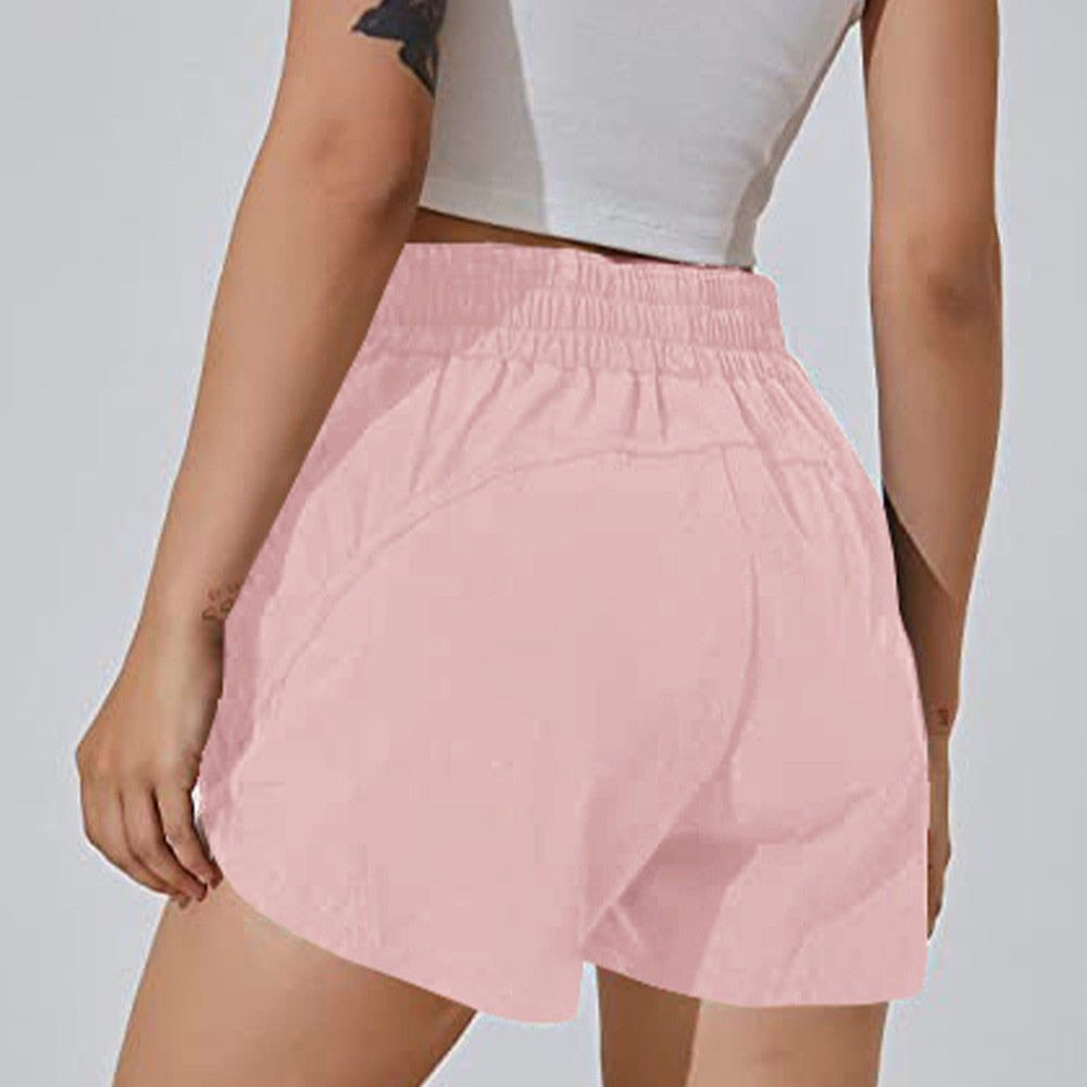 Women's Activewear Shorts with Zipper Pockets