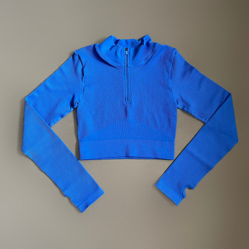 Women's Crop Front Zip Activewear