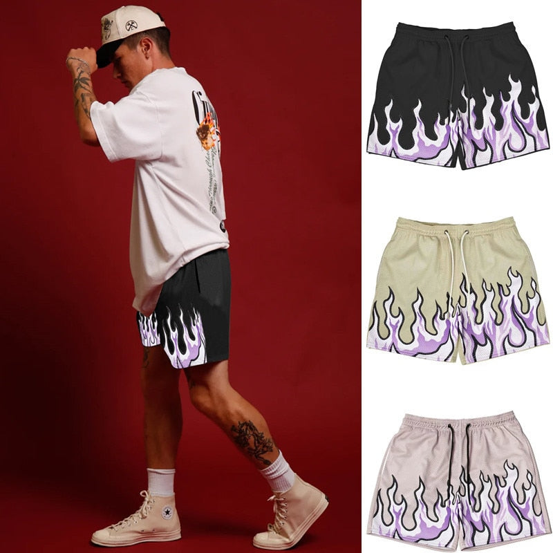 Flame Design Workout Shorts