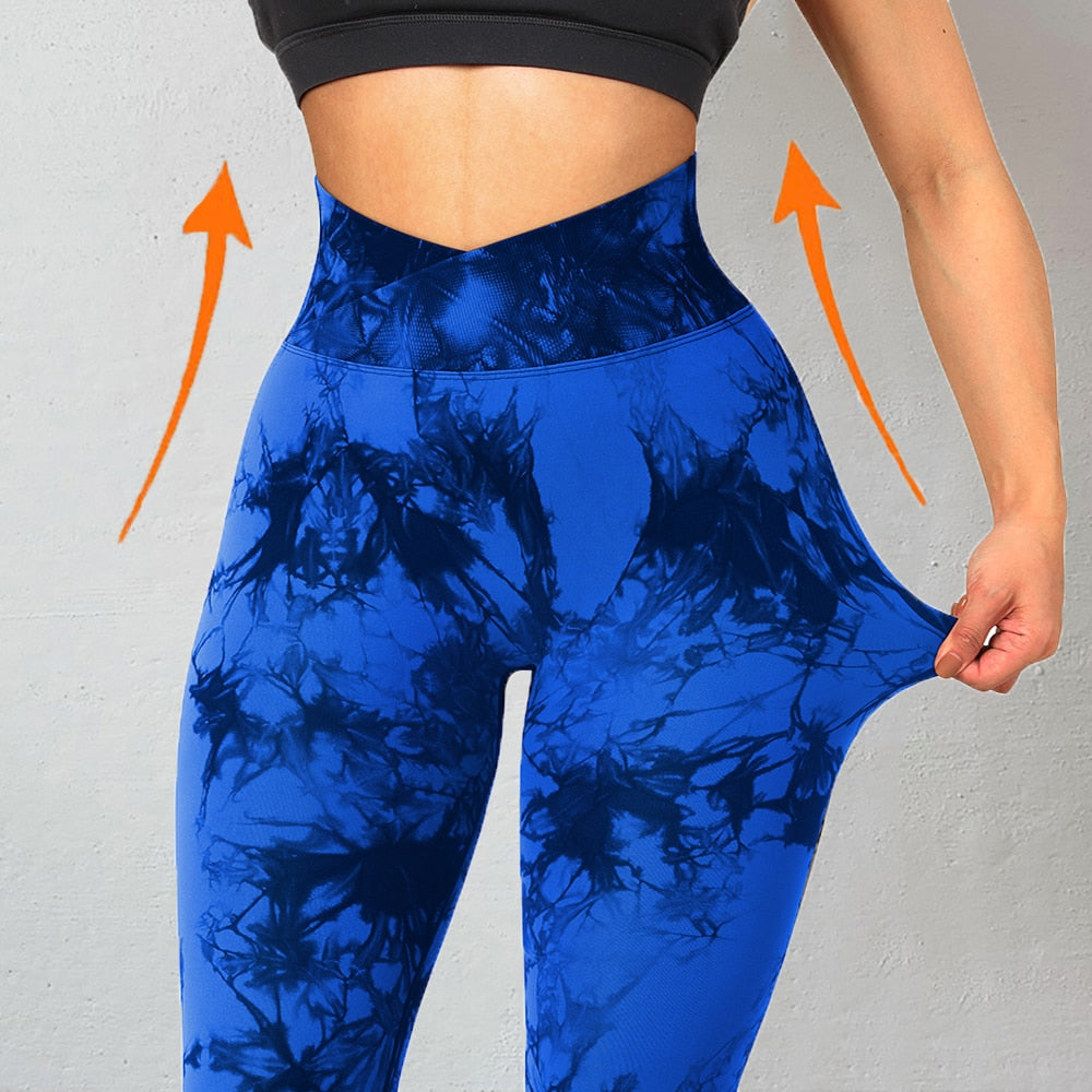 V-Waist Tie Dye Leggings