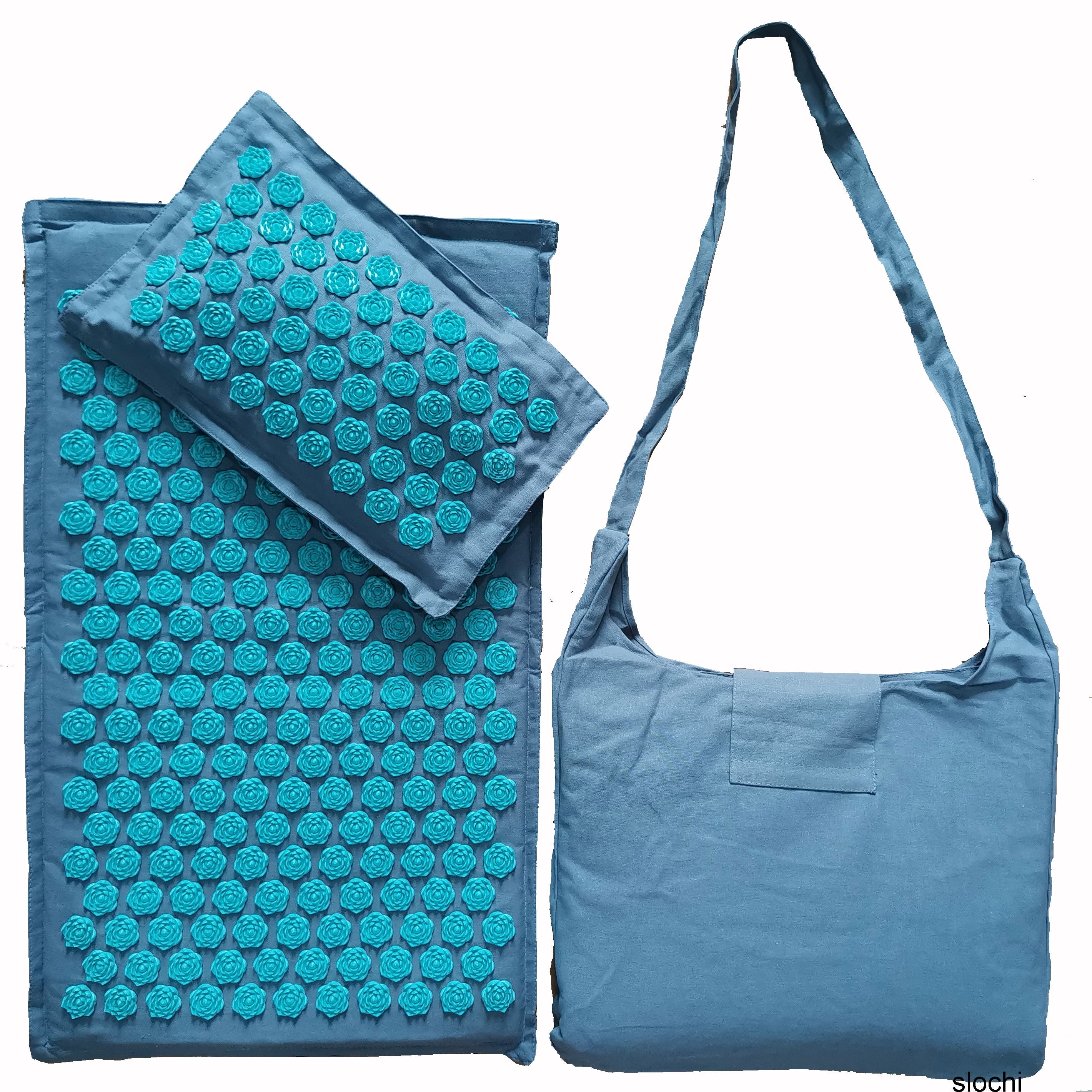 Acupressure Sport Pillow and Mat with Bag