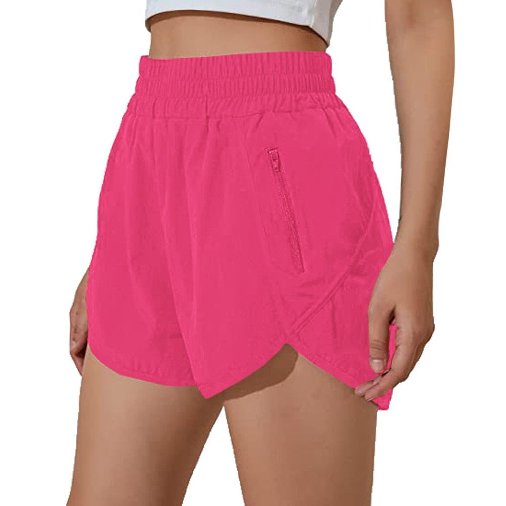 Women's Activewear Shorts with Zipper Pockets